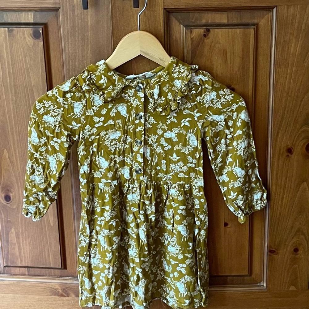H&M Kids Dress in Mustard Floral